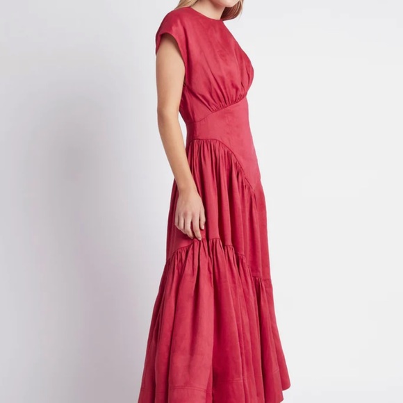 AJE Euphoria Reflections MIDI Dress • Rouge • Size 12 • RRP $595 - Picture 5 of 13